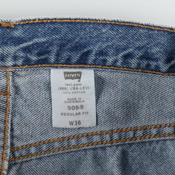 Levi's 505 Regular Fit Denim Shorts (Men's size W37 equivalent) cotton blue type Vintage Second Hand