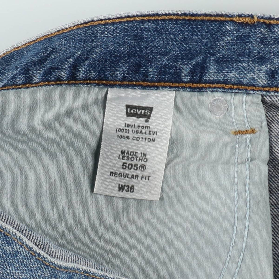 Levi's 505 Regular Fit Denim Shorts (Men's W38 equivalent) cotton blue type Vintage Second Hand