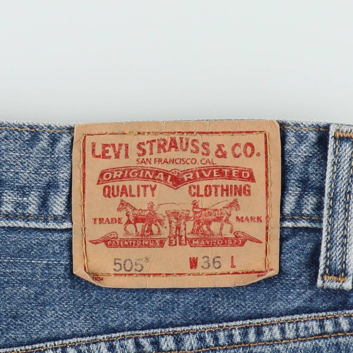 Levi's 505 Regular Fit Denim Shorts (Men's W38 equivalent) cotton blue type Vintage Second Hand