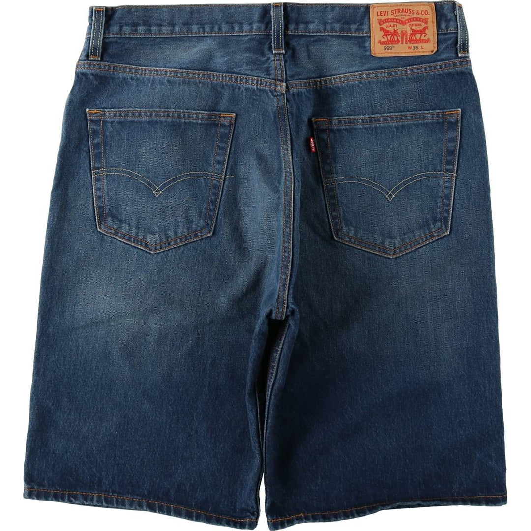 Levi's 569 Denim Shorts, Half Pants, Men's Size 37 cotton blue type Vintage Second Hand