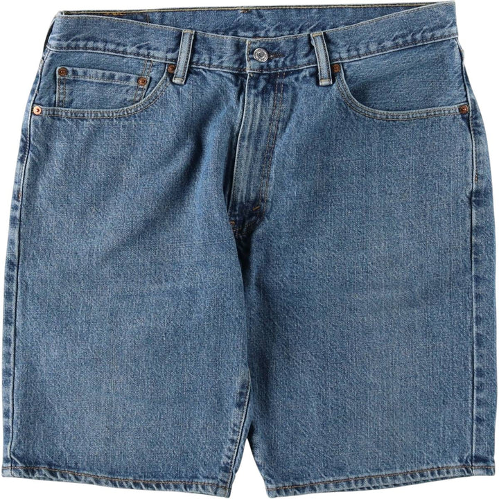 Levi's 505 denim shorts, men's size W37 (approx.) cotton blue type Vintage Second Hand