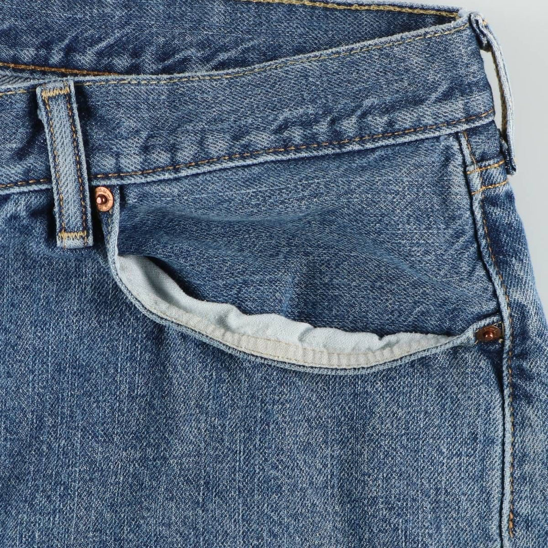 Levi's 505 denim shorts, men's size W37 (approx.) cotton blue type Vintage Second Hand