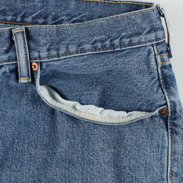 Levi's 505 denim shorts, men's size W37 (approx.) cotton blue type Vintage Second Hand