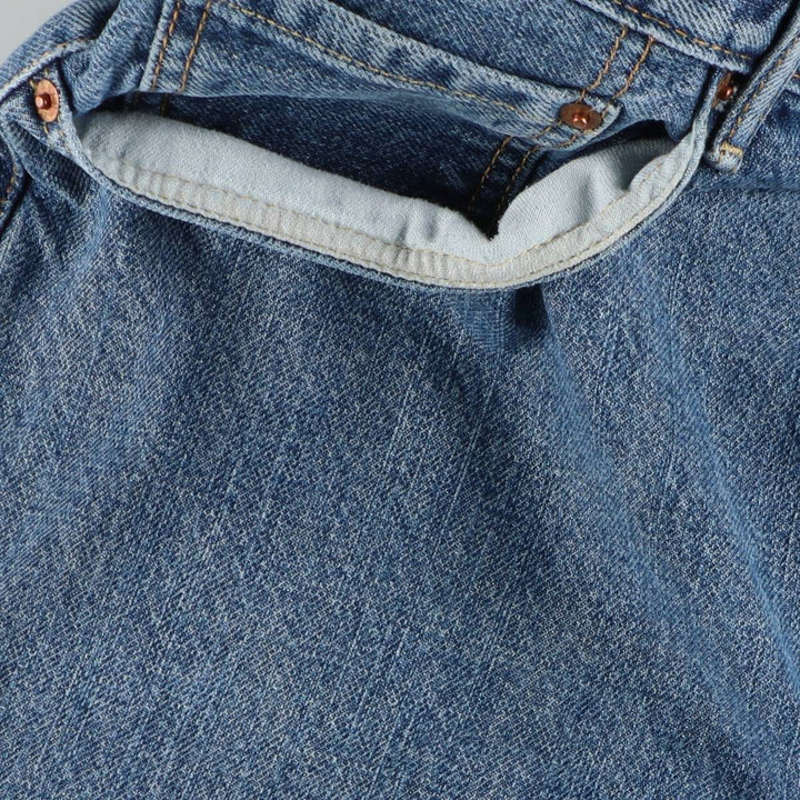 Levi's 505 denim shorts, men's size W37 (approx.) cotton blue type Vintage Second Hand