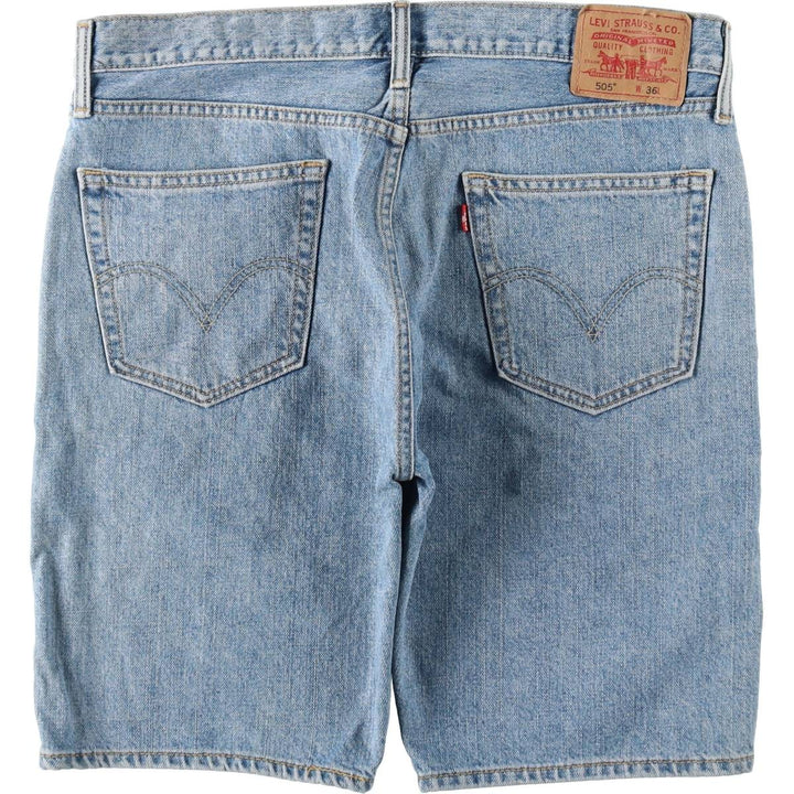 Levi's 505 Straight Fit Denim Shorts, Men's Size W37 (approx.) cotton blue type Vintage Second Hand