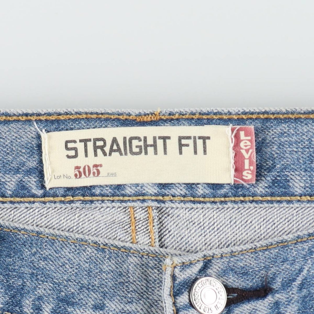 Levi's 505 Straight Fit Denim Shorts, Men's Size W37 (approx.) cotton blue type Vintage Second Hand