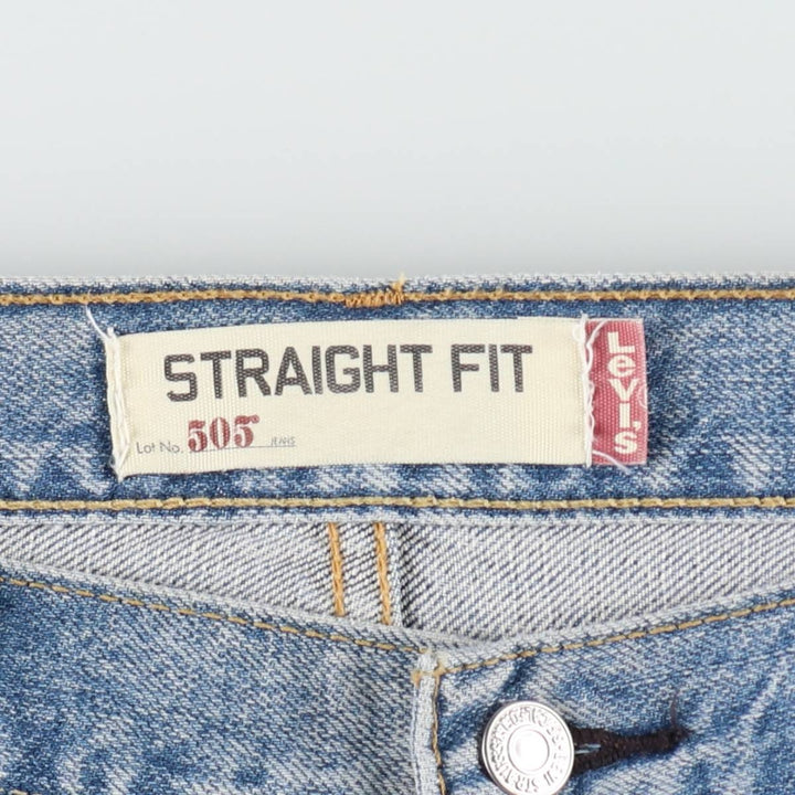 Levi's 505 Straight Fit Denim Shorts, Men's Size W37 (approx.) cotton blue type Vintage Second Hand