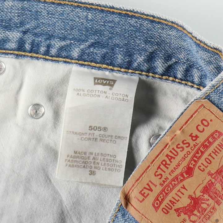 Levi's 505 Straight Fit Denim Shorts, Men's Size W37 (approx.) cotton blue type Vintage Second Hand