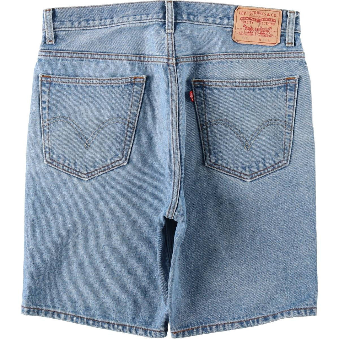 Levi's 505 REGULAR FIT denim shorts, short pants, men's size w34 cotton blue type Vintage Second Hand
