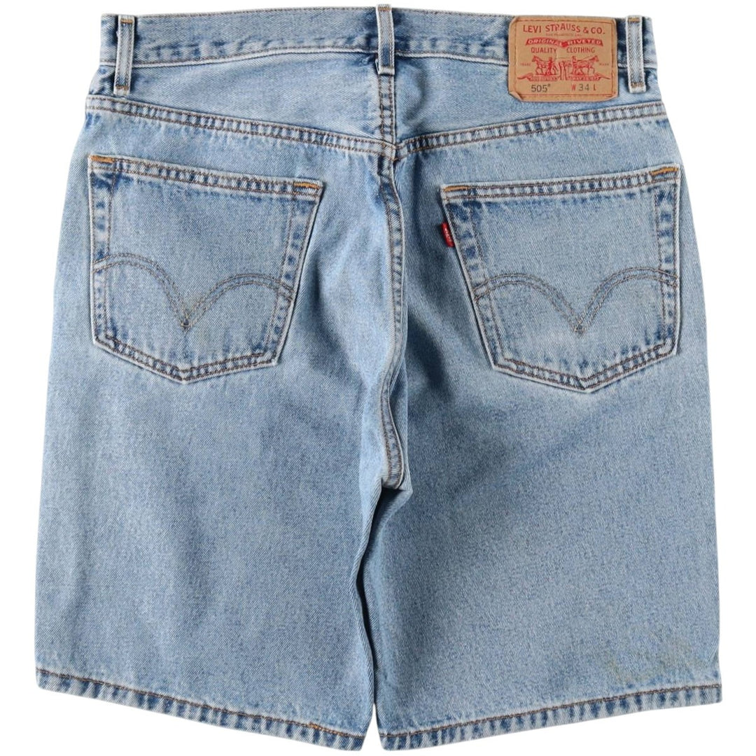 Levi's 505 REGULAR FIT denim shorts, short pants, men's size w33 cotton blue type Vintage Second Hand