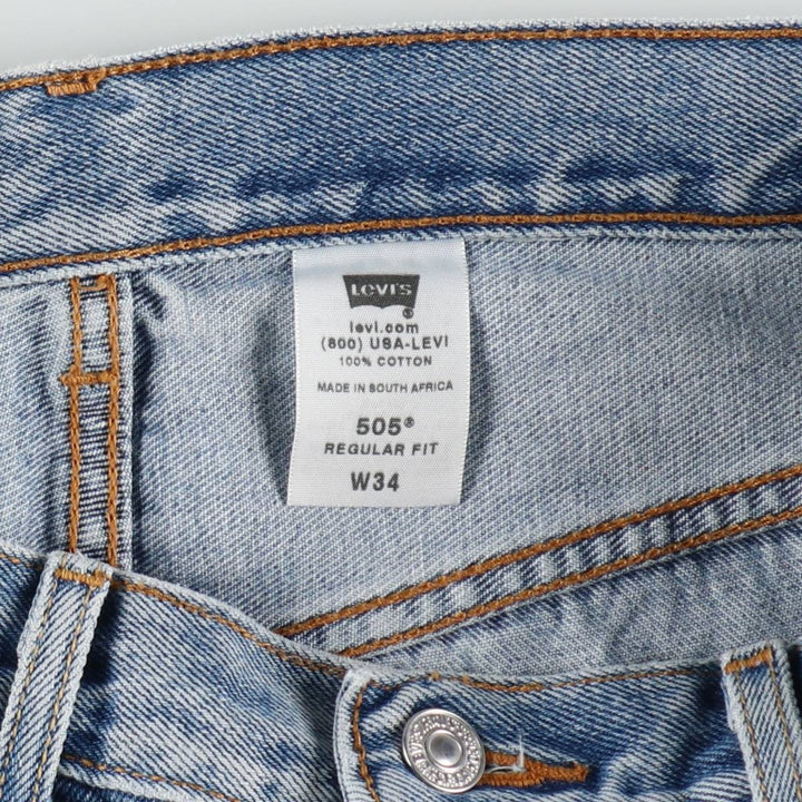 Levi's 505 REGULAR FIT denim shorts, short pants, men's size w33 cotton blue type Vintage Second Hand
