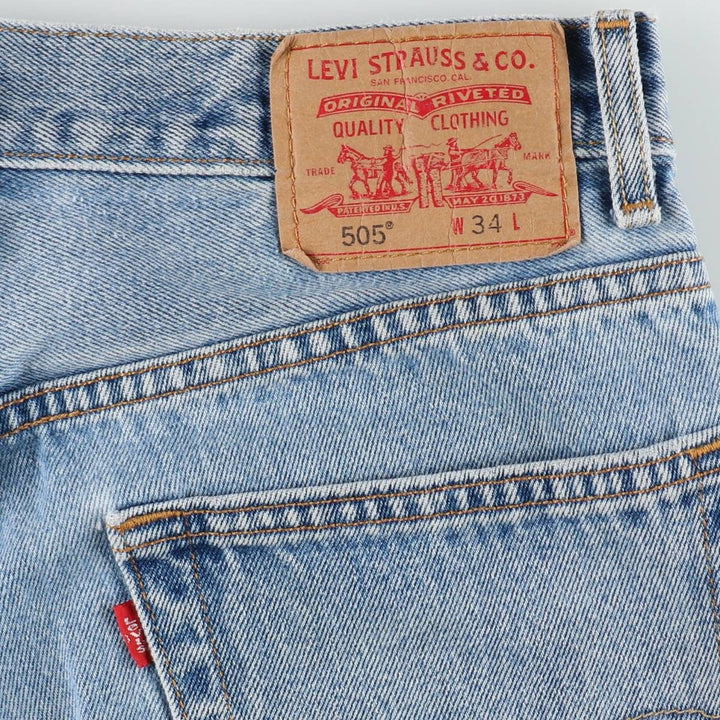 Levi's 505 REGULAR FIT denim shorts, short pants, men's size w33 cotton blue type Vintage Second Hand