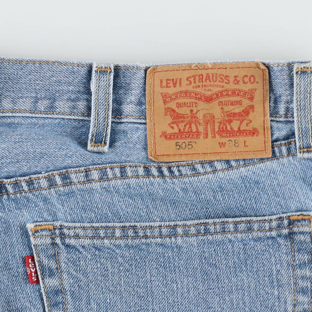 Levi's 505 denim shorts, men's size W38 (approx.) cotton blue type Vintage Second Hand