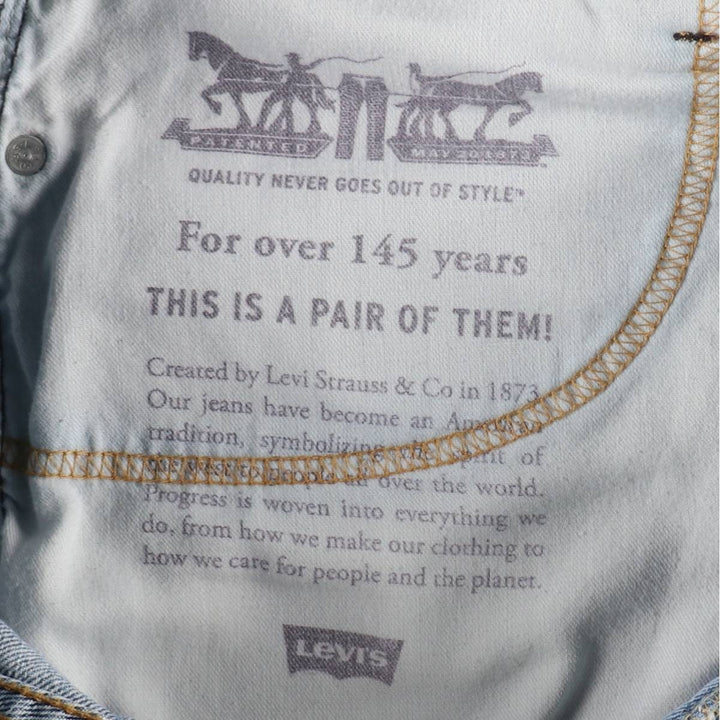 Levi's 505 denim shorts, men's size W38 (approx.) cotton blue type Vintage Second Hand