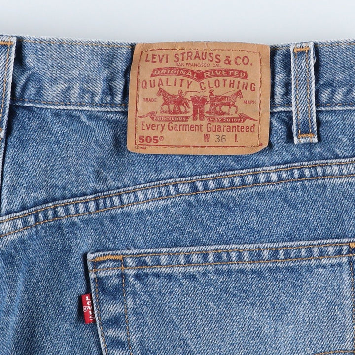2000'S Levi's 505 Regular Fit Denim Shorts, Men's Size 36 cotton blue type Vintage Second Hand
