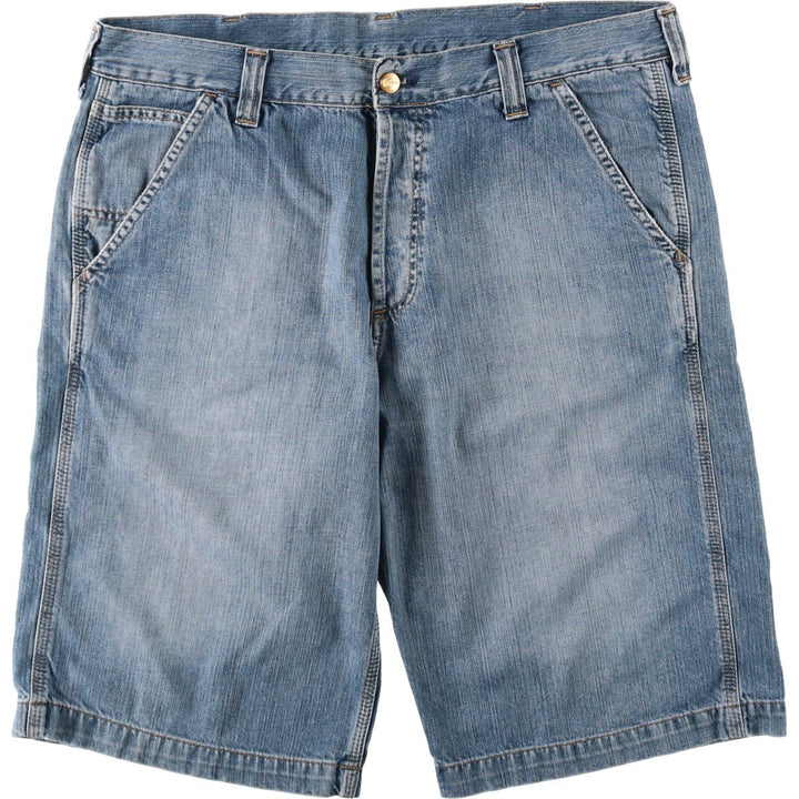 Carhartt WORK BERMUDA denim shorts, men's size W38 (approx.) cotton blue type Vintage Second Hand