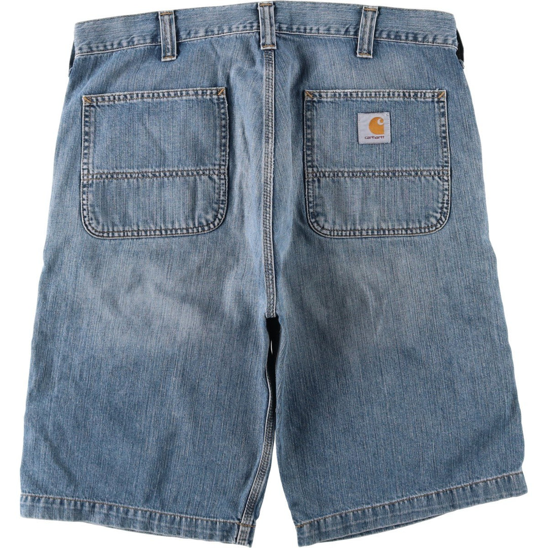 Carhartt WORK BERMUDA denim shorts, men's size W38 (approx.) cotton blue type Vintage Second Hand