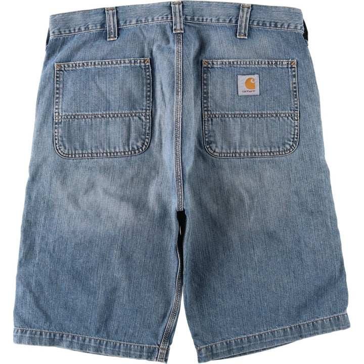 Carhartt WORK BERMUDA denim shorts, men's size W38 (approx.) cotton blue type Vintage Second Hand