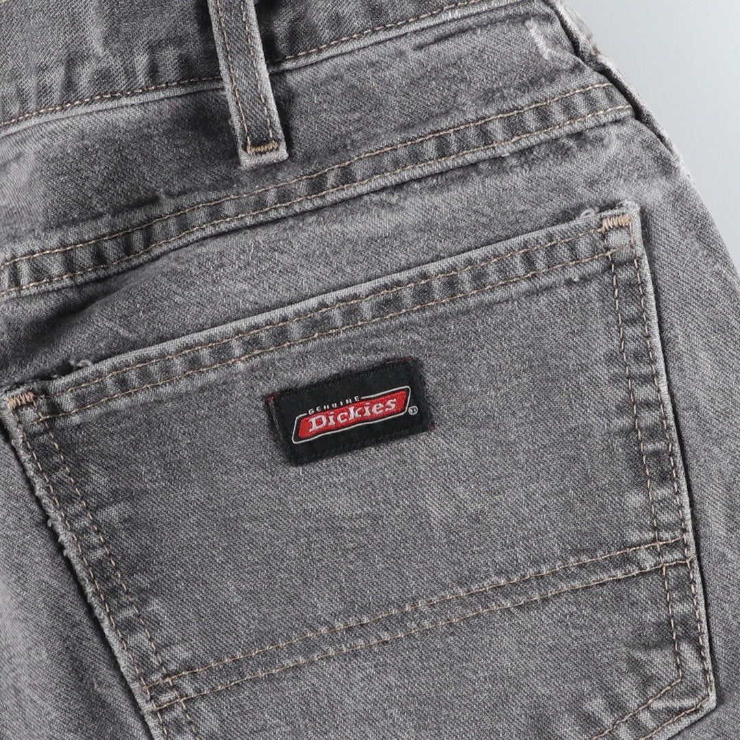 Dickies Black Denim Painter Shorts, Men's Size W34 (approx.) cotton gray type Vintage Second Hand