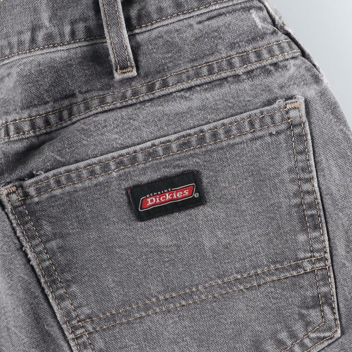 Dickies Black Denim Painter Shorts, Men's Size W34 (approx.) cotton gray type Vintage Second Hand