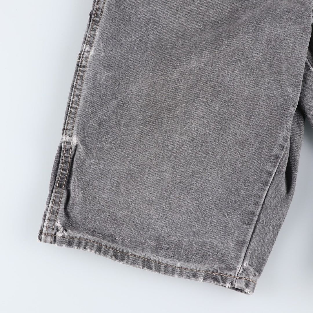 Dickies Black Denim Painter Shorts, Men's Size W34 (approx.) cotton gray type Vintage Second Hand