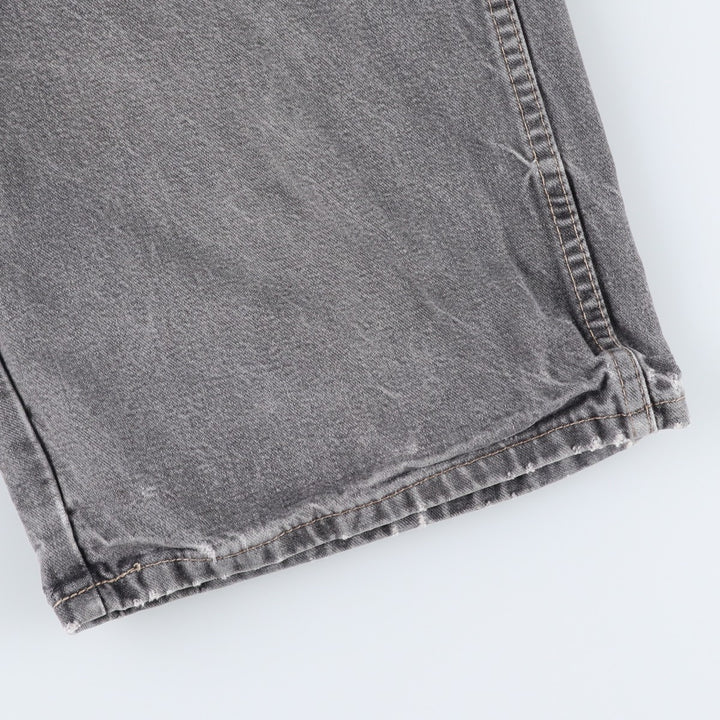 Dickies Black Denim Painter Shorts, Men's Size W34 (approx.) cotton gray type Vintage Second Hand
