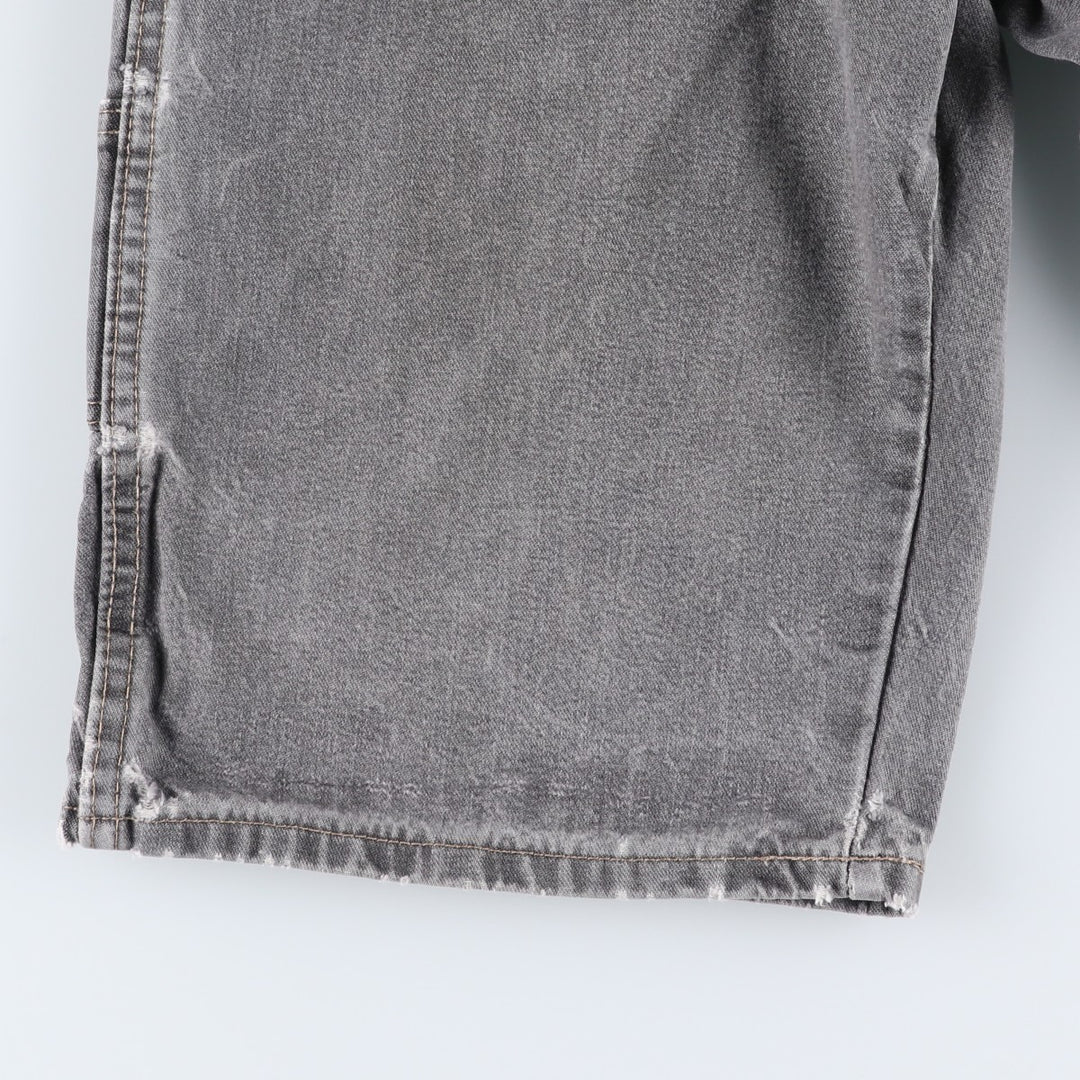 Dickies Black Denim Painter Shorts, Men's Size W34 (approx.) cotton gray type Vintage Second Hand