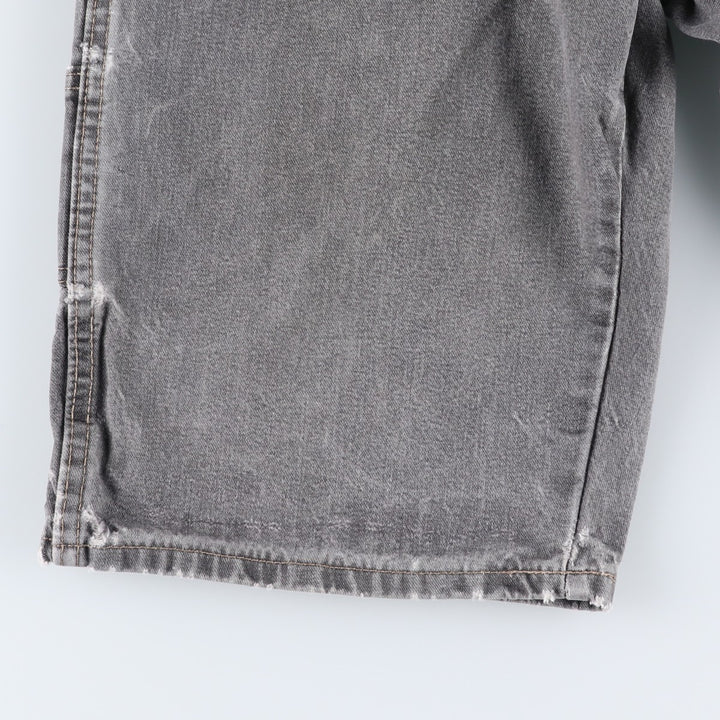 Dickies Black Denim Painter Shorts, Men's Size W34 (approx.) cotton gray type Vintage Second Hand