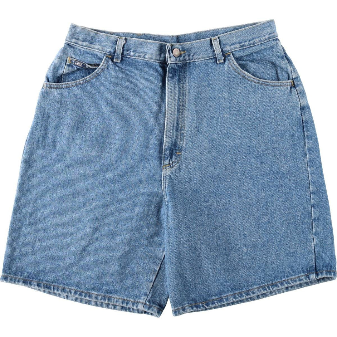 Lee denim shorts, men's size W33 (approx.) unclear blue type Vintage Second Hand