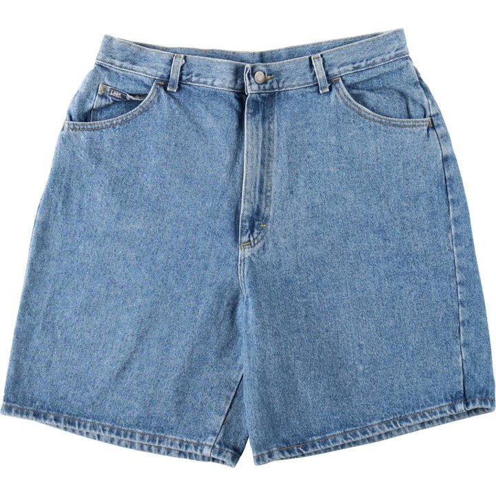 Lee denim shorts, men's size W33 (approx.) unclear blue type Vintage Second Hand