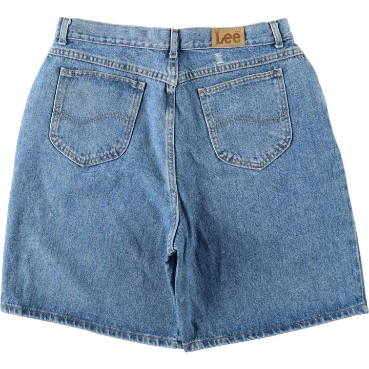 Lee denim shorts, men's size W33 (approx.) unclear blue type Vintage Second Hand