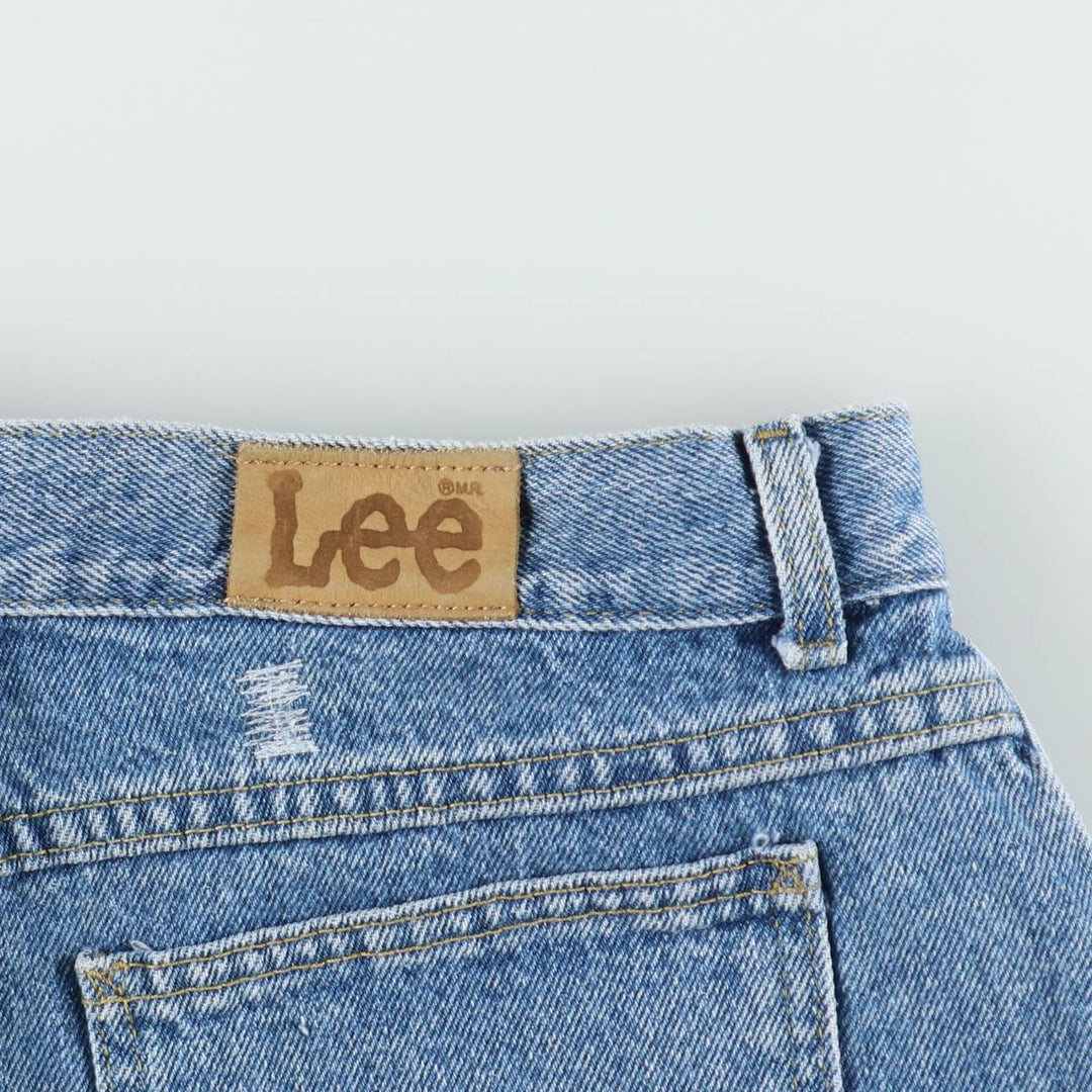 Lee denim shorts, men's size W33 (approx.) unclear blue type Vintage Second Hand