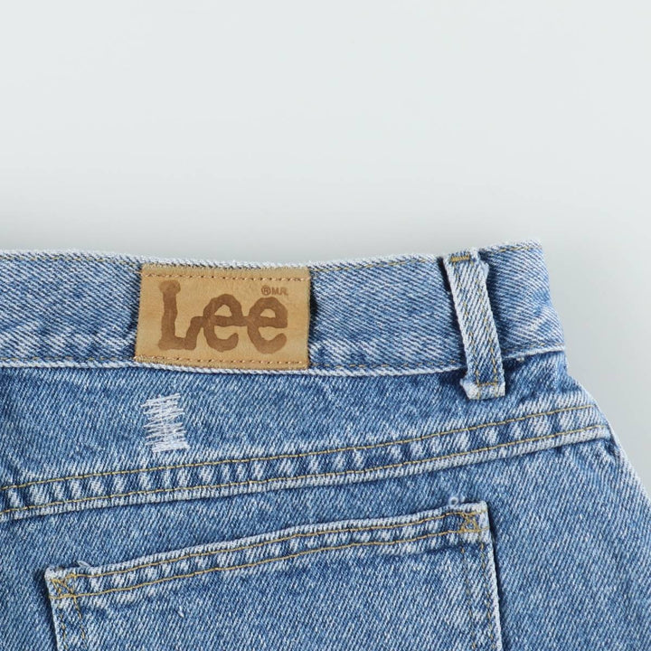 Lee denim shorts, men's size W33 (approx.) unclear blue type Vintage Second Hand