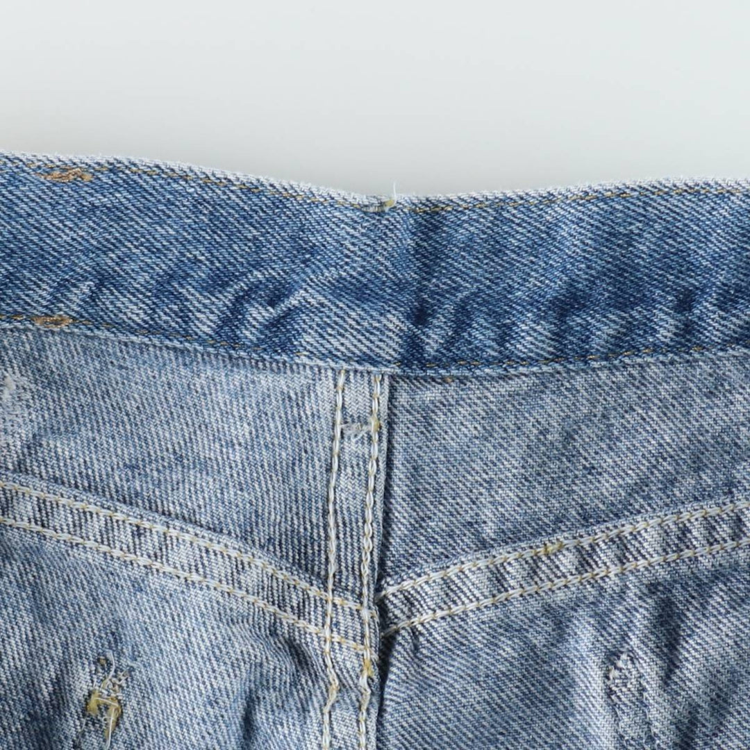 Lee denim shorts, men's size W33 (approx.) unclear blue type Vintage Second Hand