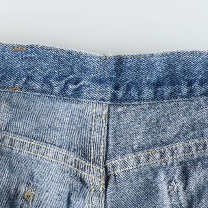 Lee denim shorts, men's size W33 (approx.) unclear blue type Vintage Second Hand