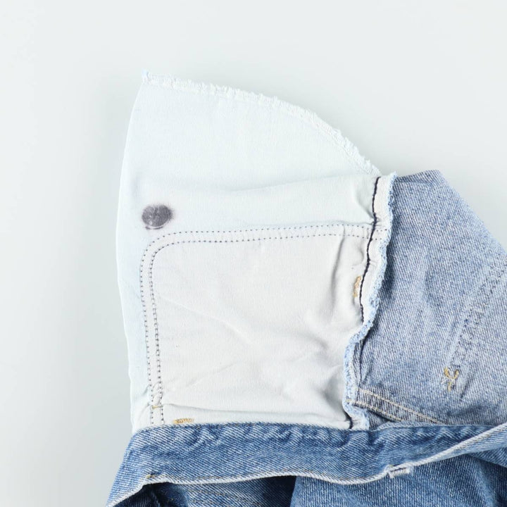 Lee denim shorts, men's size W33 (approx.) unclear blue type Vintage Second Hand
