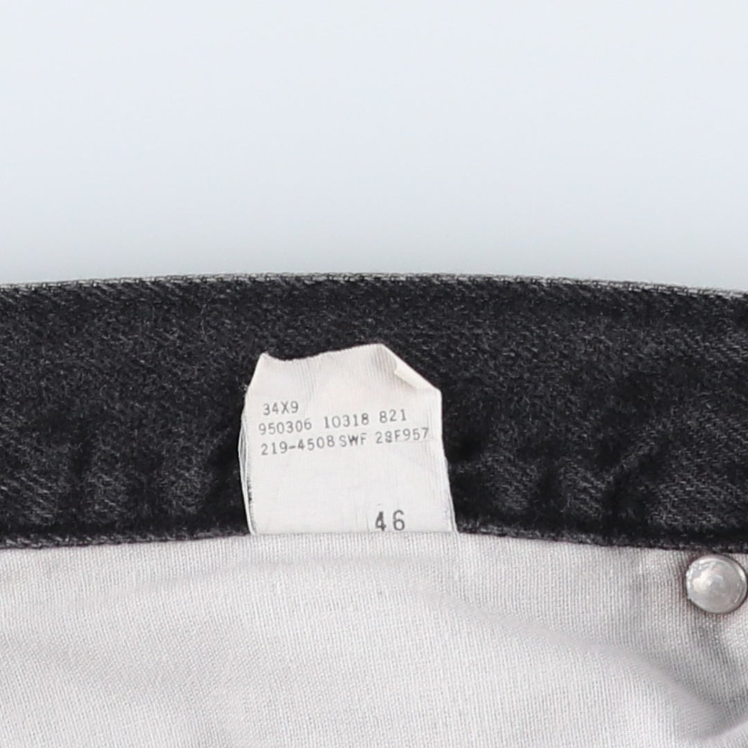 Lee Black Denim Shorts, Men's Size W34 (approx.), Vintage cotton black type Vintage Second Hand