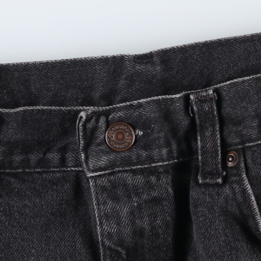 Lee Black Denim Shorts, Men's Size W34 (approx.), Vintage cotton black type Vintage Second Hand