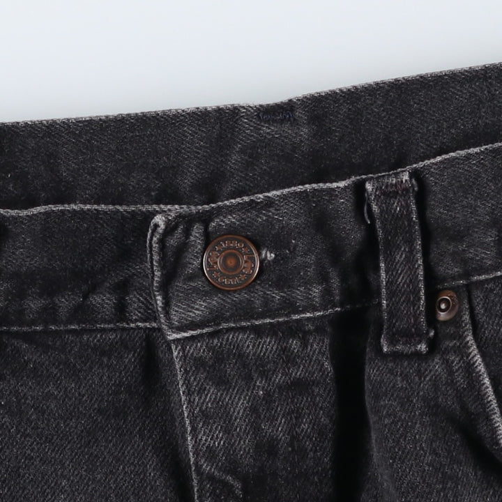 Lee Black Denim Shorts, Men's Size W34 (approx.), Vintage cotton black type Vintage Second Hand