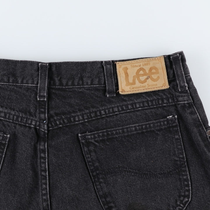 Lee Black Denim Shorts, Men's Size W34 (approx.), Vintage cotton black type Vintage Second Hand