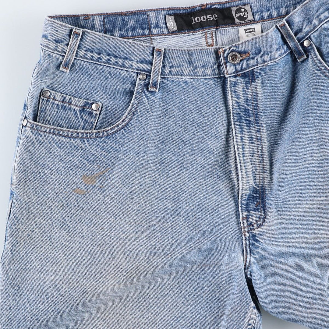 Levi's SILVER TAB Loose Denim Shorts (Men's size W38 equivalent) cotton blue type Vintage Second Hand