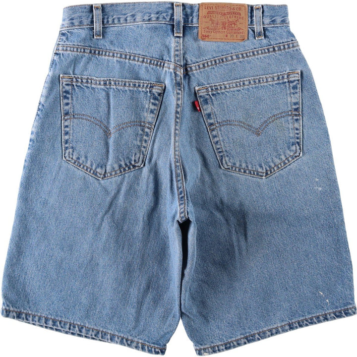 90'S Levi's 560 Loose Fit Denim Shorts, Made in USA, Men's Size W31 (approx.), Vintage cotton blue type Vintage Second Hand