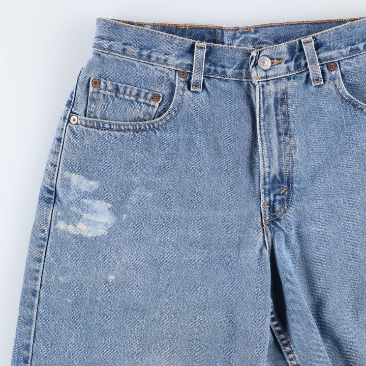 90'S Levi's 560 Loose Fit Denim Shorts, Made in USA, Men's Size W31 (approx.), Vintage cotton blue type Vintage Second Hand