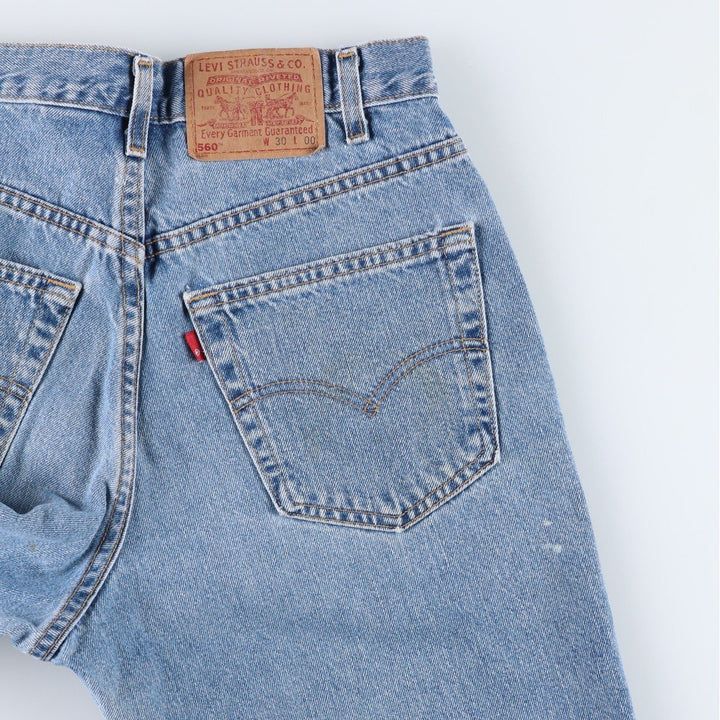 90'S Levi's 560 Loose Fit Denim Shorts, Made in USA, Men's Size W31 (approx.), Vintage cotton blue type Vintage Second Hand