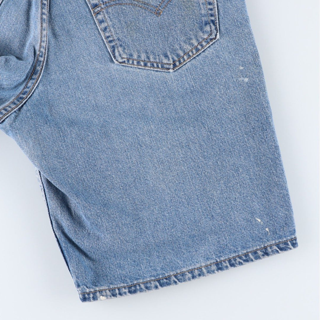 90'S Levi's 560 Loose Fit Denim Shorts, Made in USA, Men's Size W31 (approx.), Vintage cotton blue type Vintage Second Hand