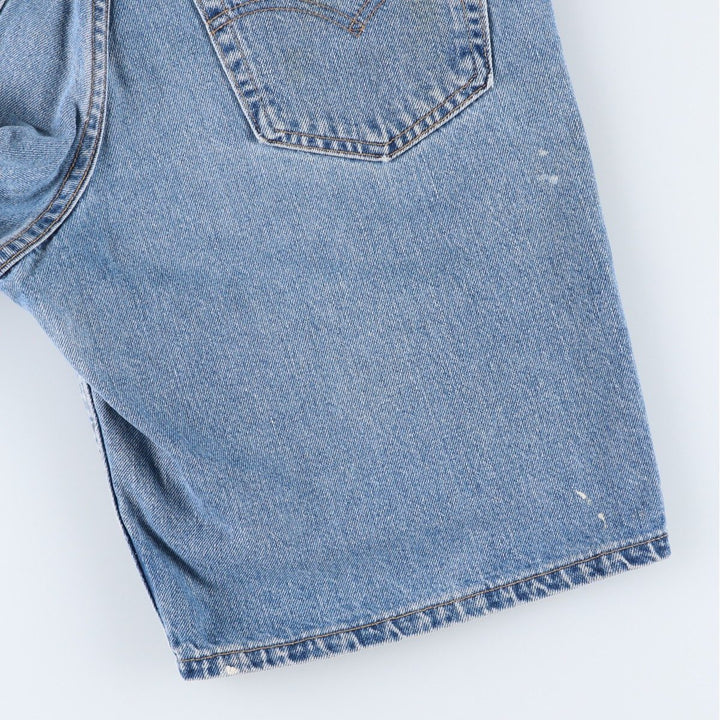 90'S Levi's 560 Loose Fit Denim Shorts, Made in USA, Men's Size W31 (approx.), Vintage cotton blue type Vintage Second Hand