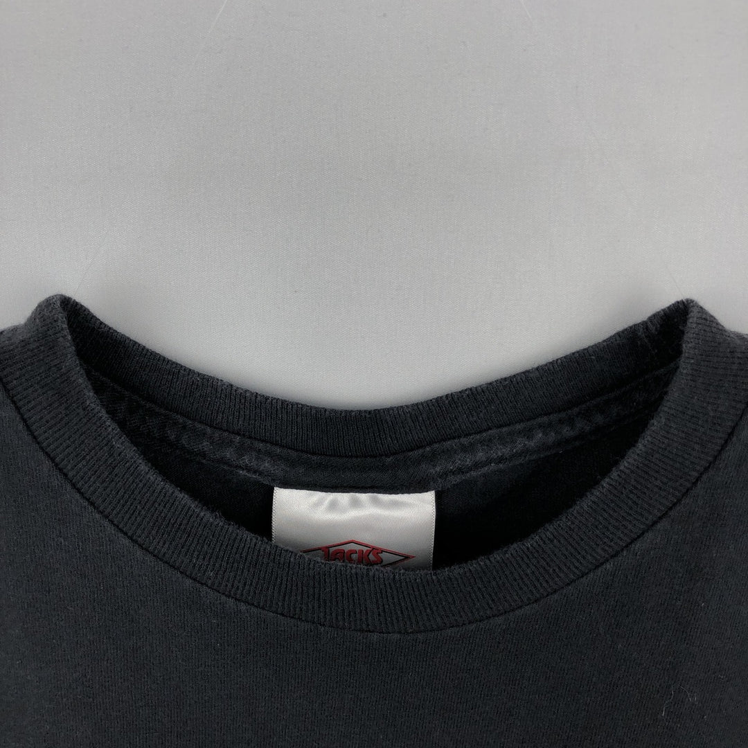 90s-00'S JACKS SURFBOARDS printed American flag advertising T-shirt, Made in USA, Men's size S (approx.) cotton black type Vintage Second Hand