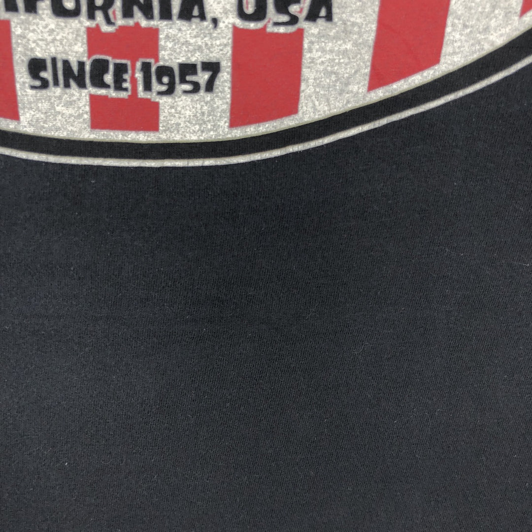 90s-00'S JACKS SURFBOARDS printed American flag advertising T-shirt, Made in USA, Men's size S (approx.) cotton black type Vintage Second Hand