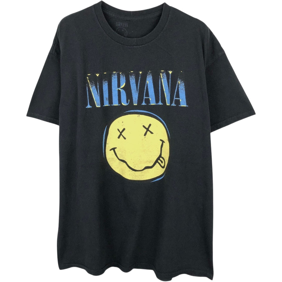NIRVANA Nirvana Band T-shirt, Band T, Men's XL size unclear black type Vintage Second Hand