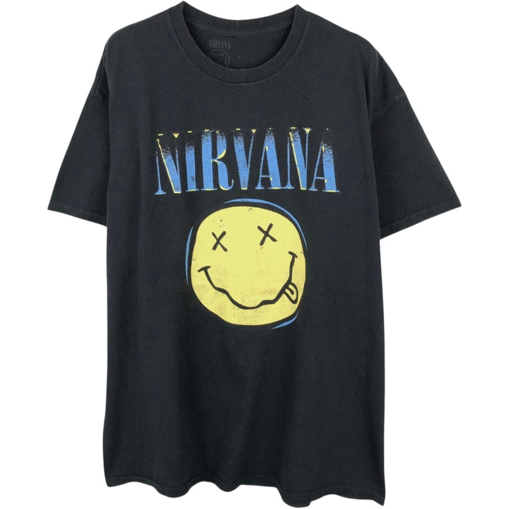 NIRVANA Nirvana Band T-shirt, Band T, Men's XL size unclear black type Vintage Second Hand